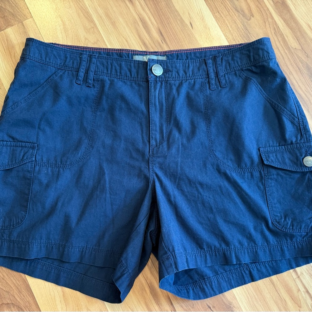 Natural Reflections Blue Cargo Shorts Relaxed Fit